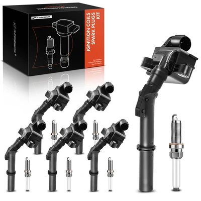 6 Pcs Black Ignition Coil & 6 Pcs IRIDIUM Spark Plug Kit