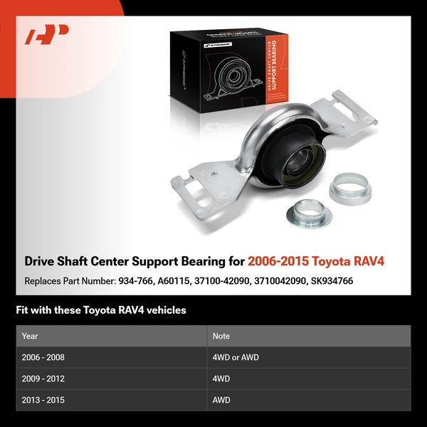 Drive Shaft Center Support Bearing for 2006-2015 Toyota RAV4