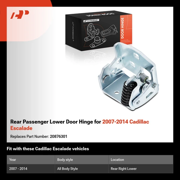 Rear Passenger Lower Door Hinge for 2007-2014 Cadillac Escalade