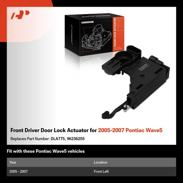 Front Driver Door Lock Actuator for 2005-2007 Pontiac Wave5