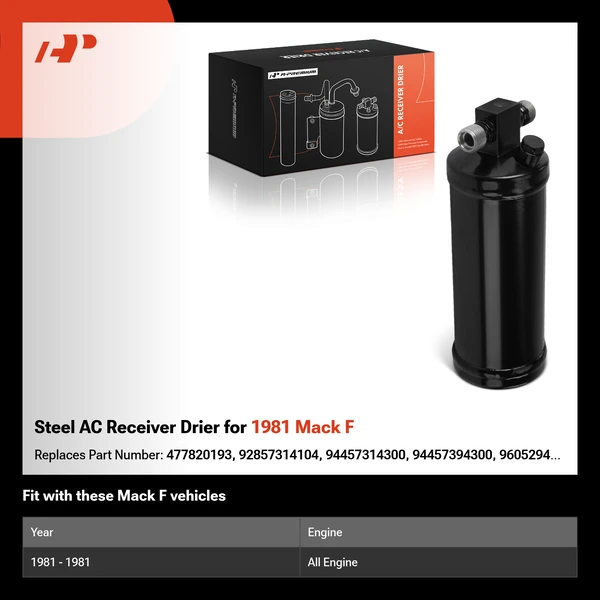 Steel AC Receiver Drier for 1981 Mack F