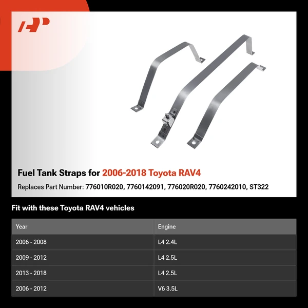 Fuel Tank Straps for 2006-2018 Toyota RAV4
