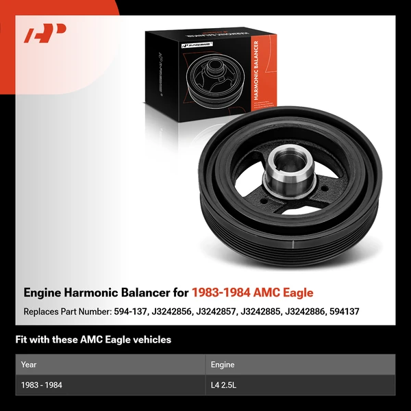Engine Harmonic Balancer for 1983-1984 AMC Eagle
