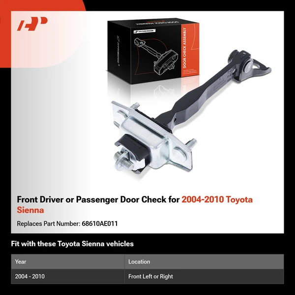 Front Driver or Passenger Door Check for 2004-2010 Toyota Sienna