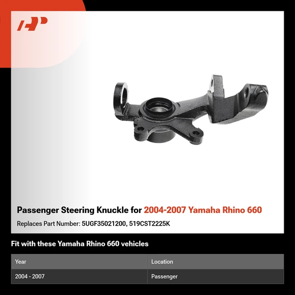 Passenger Steering Knuckle for 2004-2007 Yamaha Rhino 660