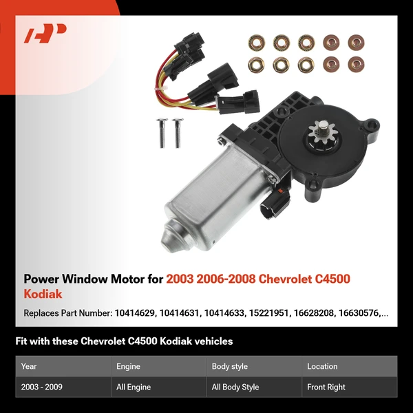 Power Window Motor for 2003 2006-2008 Chevrolet C4500 Kodiak