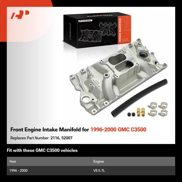 Front Engine Intake Manifold for 1996-2000 GMC C3500