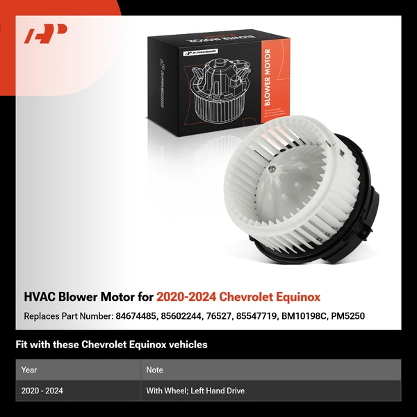 HVAC Blower Motor for 2020-2024 Chevrolet Equinox