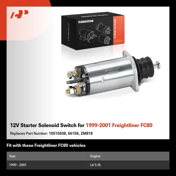 12V Starter Solenoid Switch for 1999-2001 Freightliner FC80