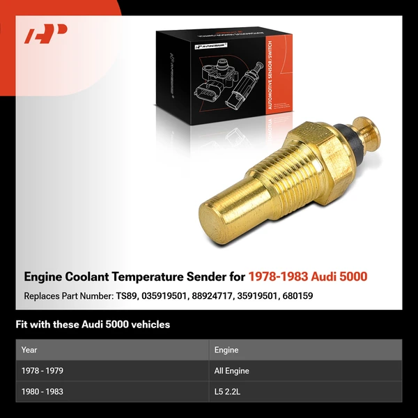 Engine Coolant Temperature Sender for 1978-1983 Audi 5000