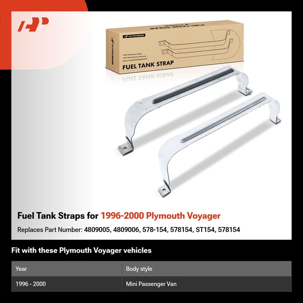 Fuel Tank Straps for 1996-2000 Plymouth Voyager
