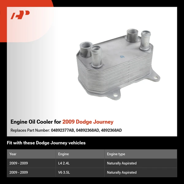 Engine Oil Cooler for 2009 Dodge Journey