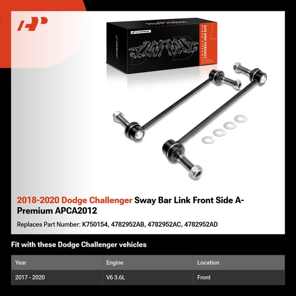 2018-2020 Dodge Challenger Sway Bar Link Front Side A-Premium APCA2012