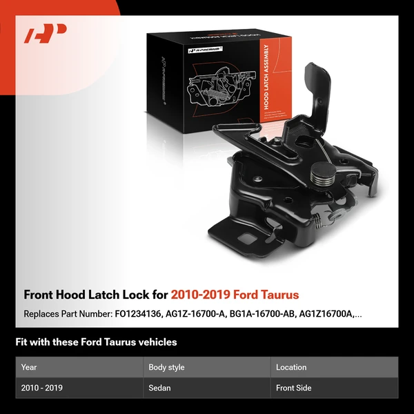 Front Hood Latch Lock for 2010-2019 Ford Taurus