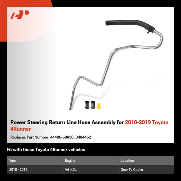 Power Steering Return Line Hose Assembly for 2010-2019 Toyota 4Runner