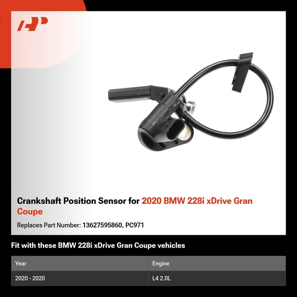 Crankshaft Position Sensor for 2020 BMW 228i xDrive Gran Coupe