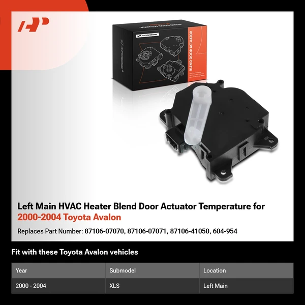 Left Main HVAC Heater Blend Door Actuator Temperature for 2000-2004 Toyota Avalon