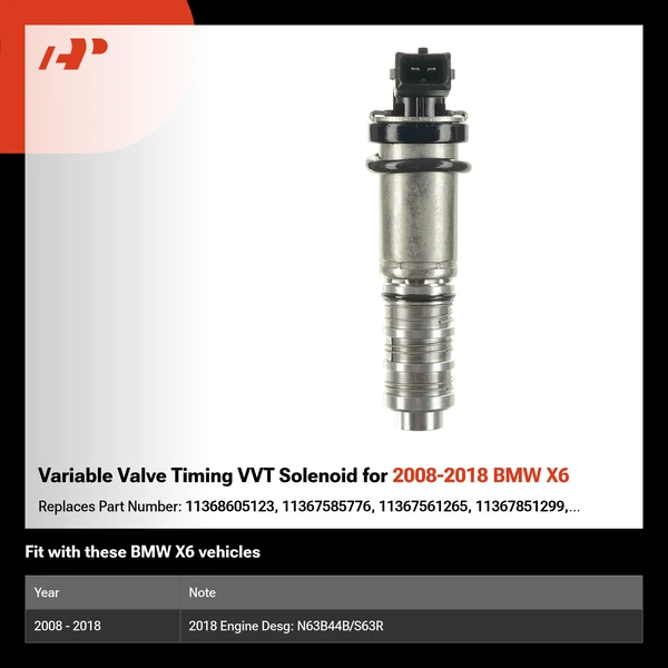 Variable Valve Timing VVT Solenoid for 2008-2018 BMW X6