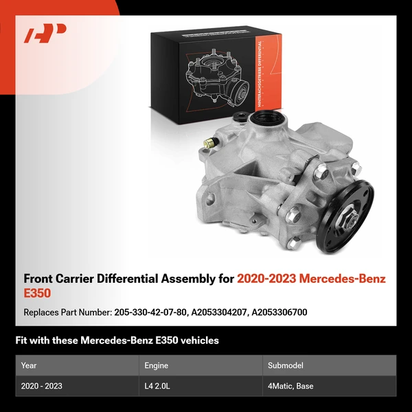 Front Carrier Differential Assembly for 2020-2023 Mercedes-Benz E350