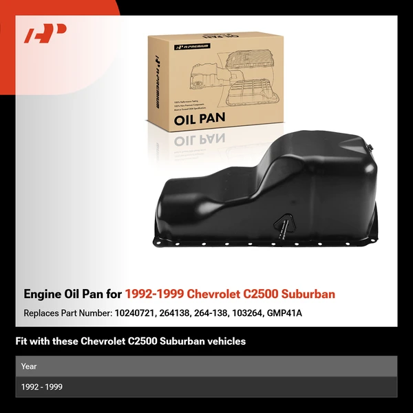 Engine Oil Pan for 1992-1999 Chevrolet C2500 Suburban