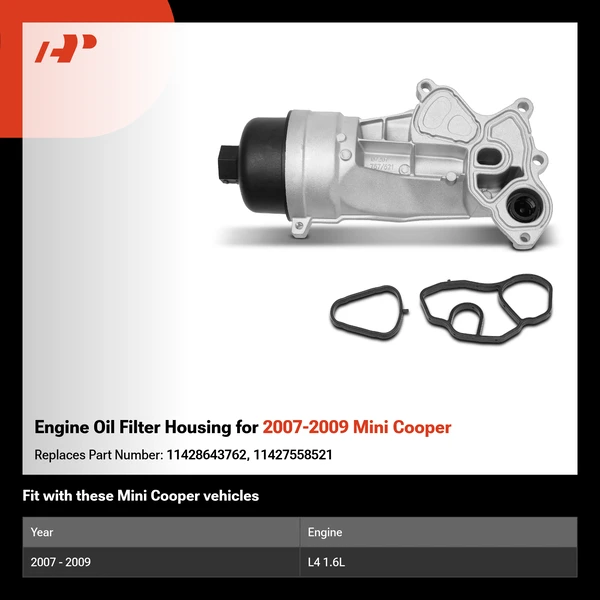 Engine Oil Filter Housing for 2007-2009 Mini Cooper