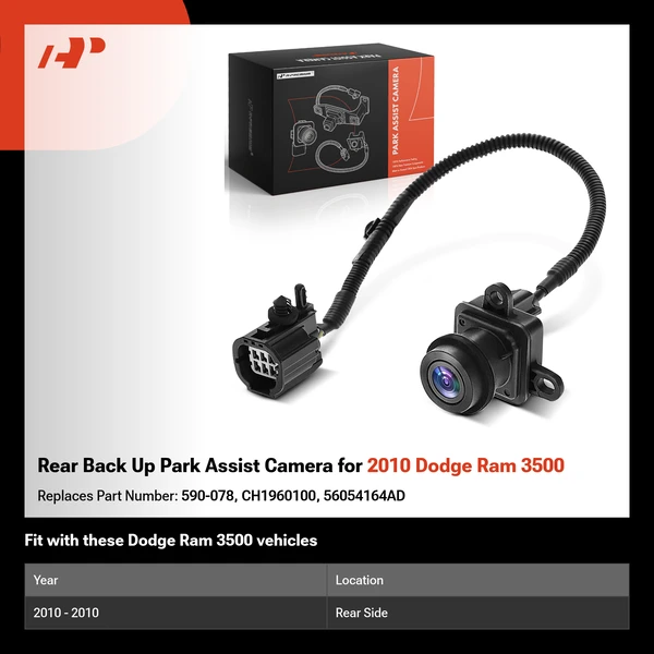 Rear Back Up Park Assist Camera for 2010 Dodge Ram 3500