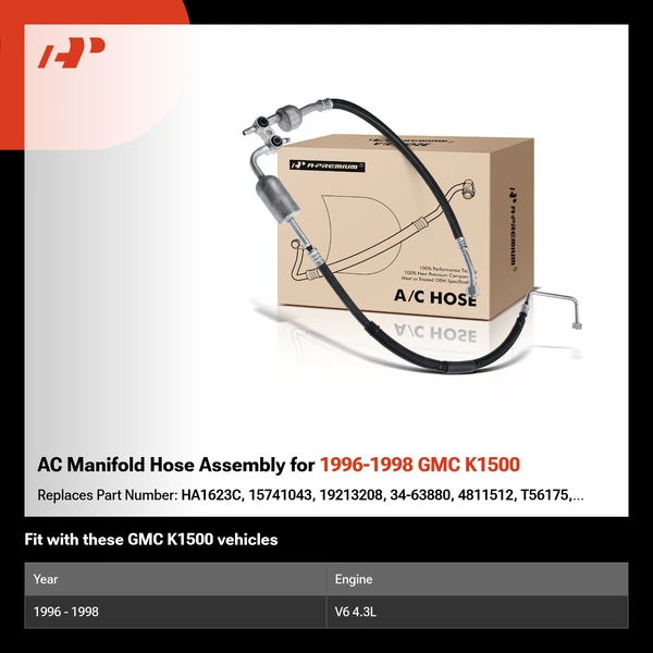 AC Manifold Hose Assembly for 1996-1998 GMC K1500