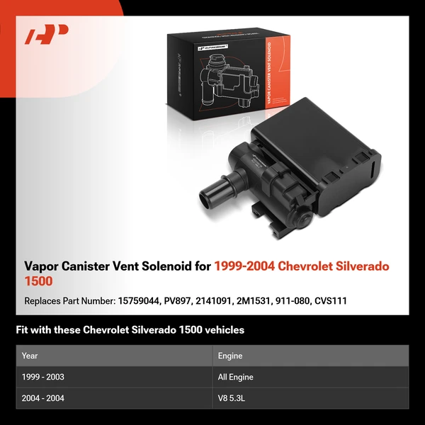 Vapor Canister Vent Solenoid for 1999-2004 Chevrolet Silverado 1500