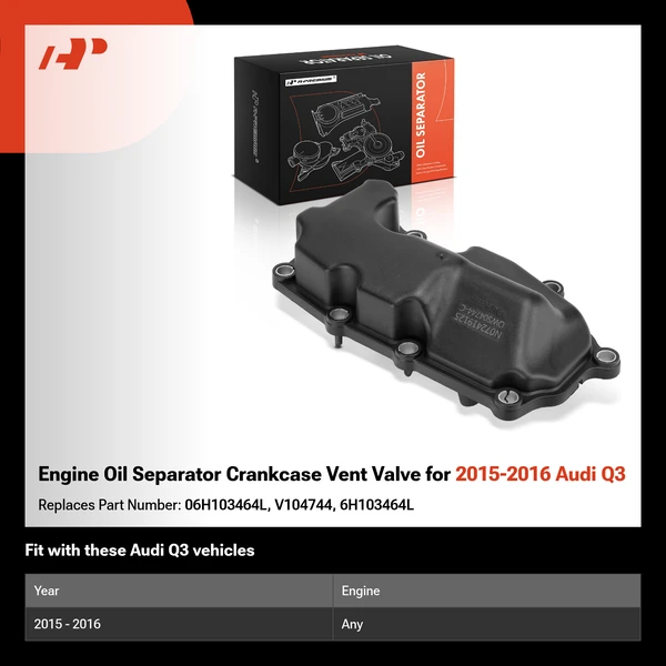Engine Oil Separator Crankcase Vent Valve for 2015-2016 Audi Q3
