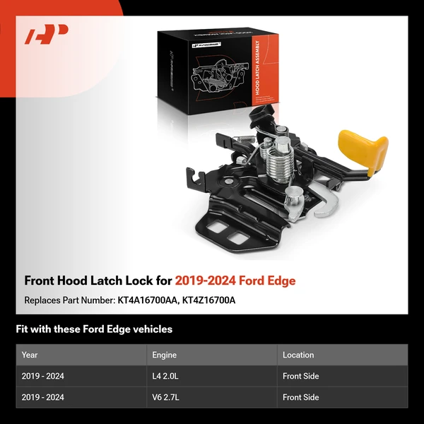 Front Hood Latch Lock for 2019-2024 Ford Edge