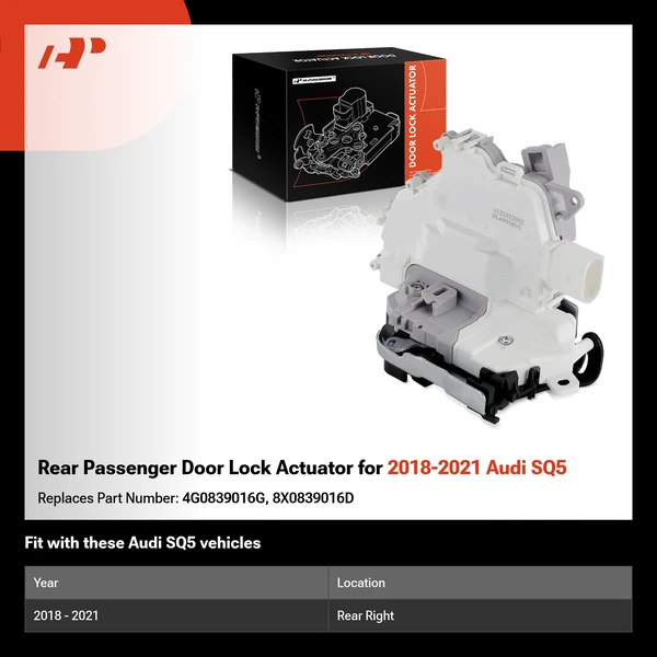 Rear Passenger Door Lock Actuator for 2018-2021 Audi SQ5
