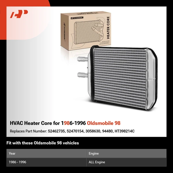 HVAC Heater Core for 1986-1996 Oldsmobile 98