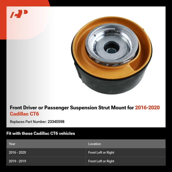 Front Driver or Passenger Suspension Strut Mount for 2016-2020 Cadillac CT6