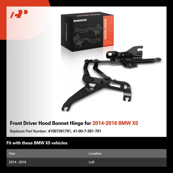 Front Driver Hood Bonnet Hinge for 2014-2018 BMW X5