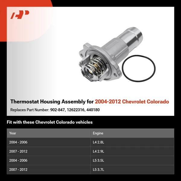 Thermostat Housing Assembly for 2004-2012 Chevrolet Colorado