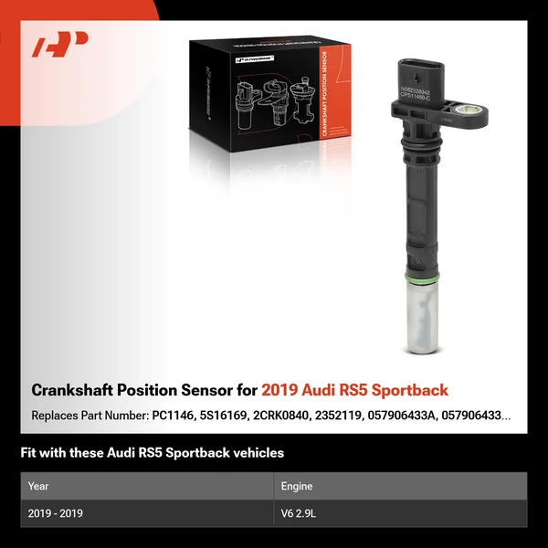 Crankshaft Position Sensor for 2019 Audi RS5 Sportback