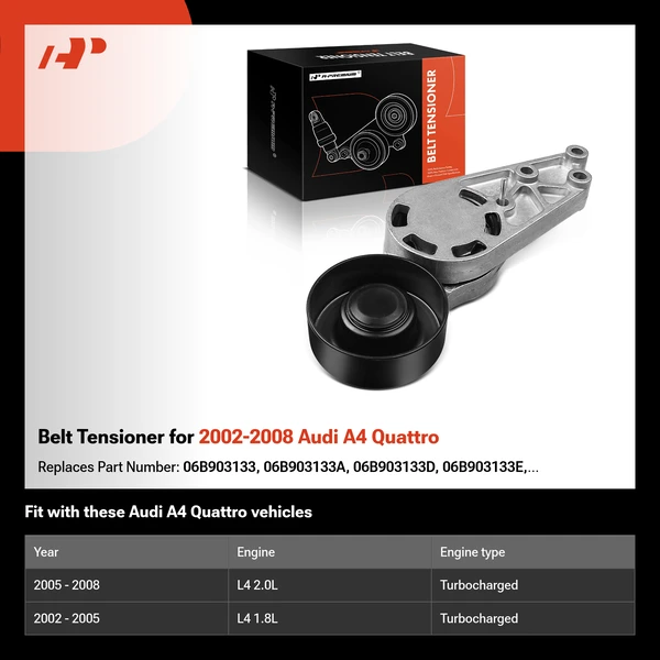 Belt Tensioner for 2002-2008 Audi A4 Quattro