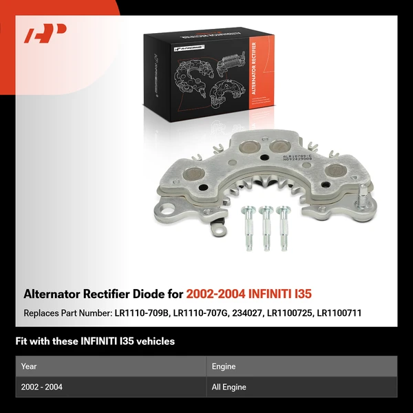Alternator Rectifier Diode for 2002-2004 INFINITI I35