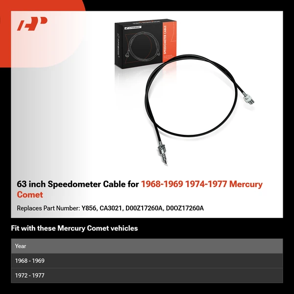 63 inch Speedometer Cable for 1968-1969 1974-1977 Mercury Comet