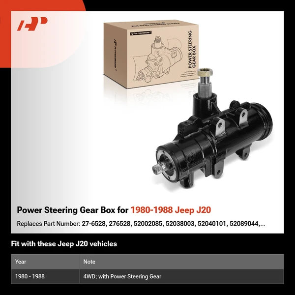 Power Steering Gear Box for 1980-1988 Jeep J20