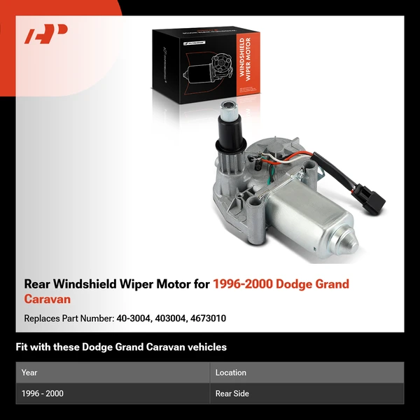 Rear Windshield Wiper Motor for 1996-2000 Dodge Grand Caravan