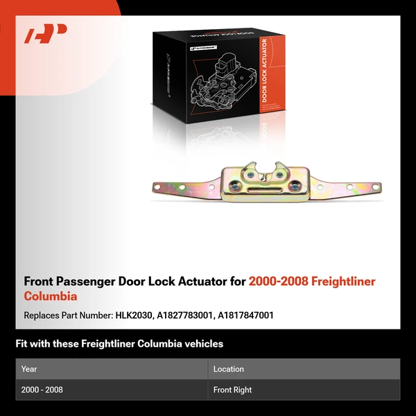 Front Passenger Door Lock Actuator for 2000-2008 Freightliner Columbia