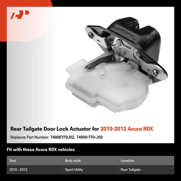Rear Tailgate Door Lock Actuator for 2010-2012 Acura RDX