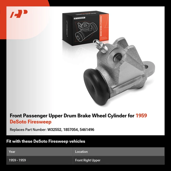 Front Passenger Upper Drum Brake Wheel Cylinder for 1959 DeSoto Firesweep