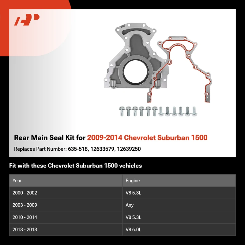Rear Main Seal Kit for 2009-2014 Chevrolet Suburban 1500