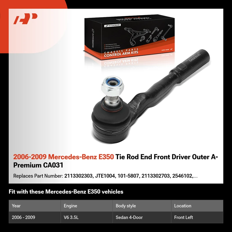 2006-2009 Mercedes-Benz E350 Tie Rod End Front Driver Outer A-Premium CA031