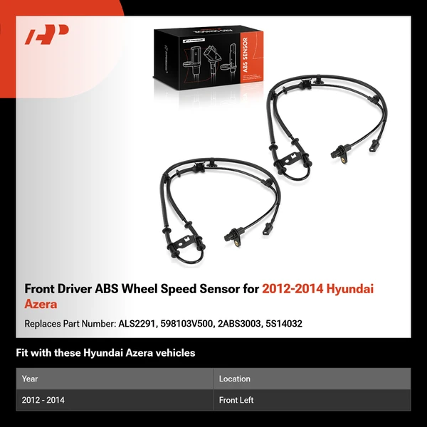 Front Driver ABS Wheel Speed Sensor for 2012-2014 Hyundai Azera