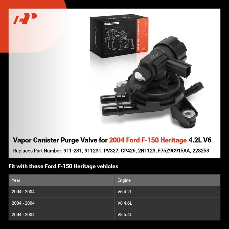 Vapor Canister Purge Valve for 2004 Ford F-150 Heritage 4.2L V6