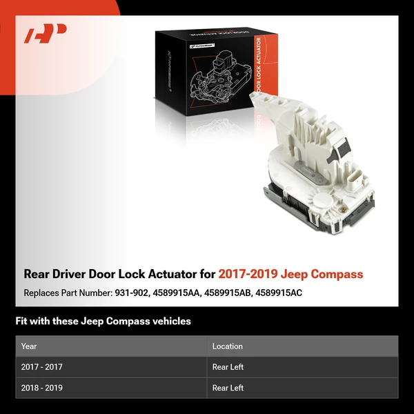 Rear Driver Door Lock Actuator for 2017-2019 Jeep Compass