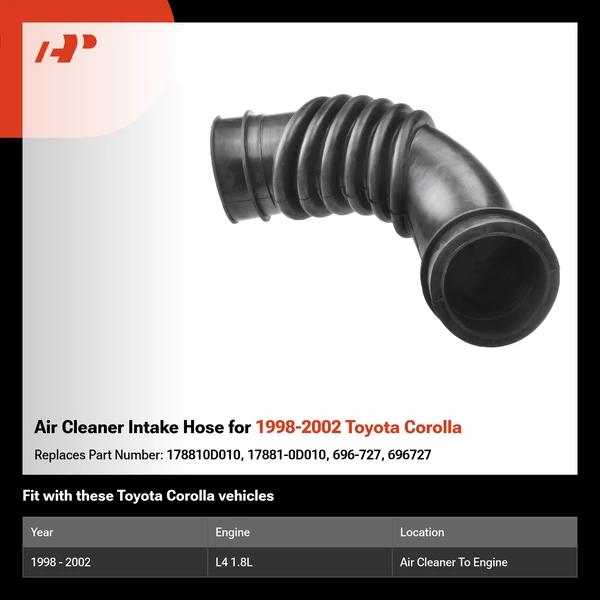 Air Cleaner Intake Hose for 1998-2002 Toyota Corolla